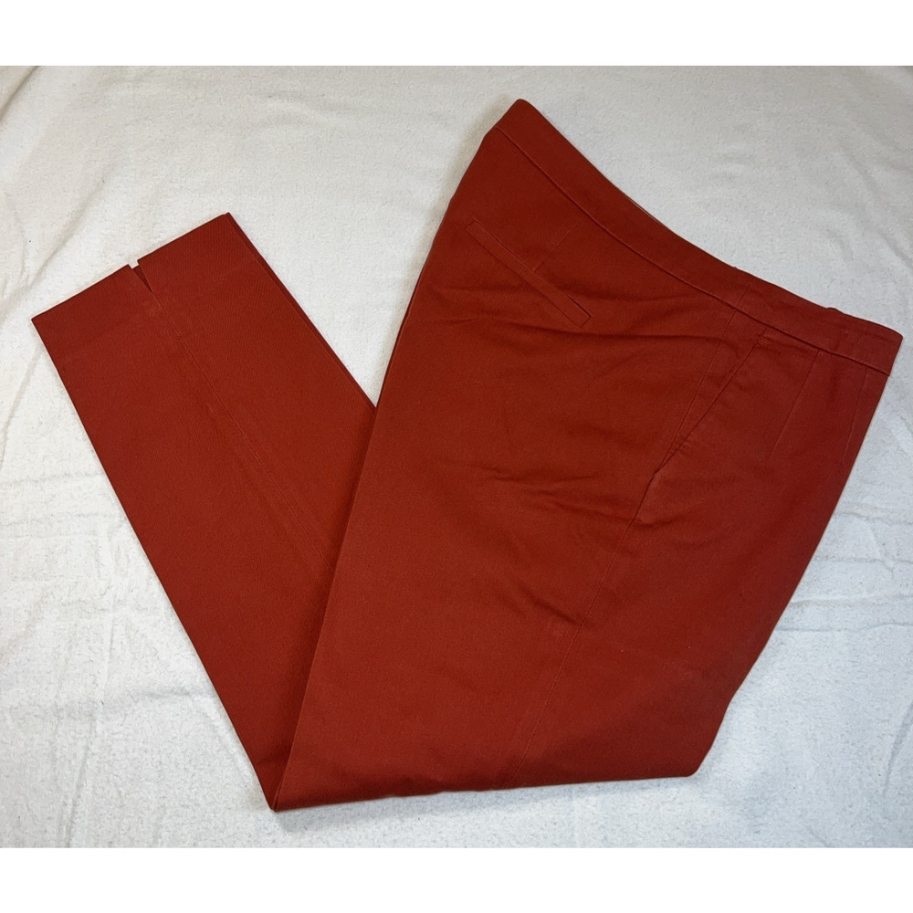 J.Crew Women's Size 12 Cropped Pants Trouser Burnt Orange Career Professional
